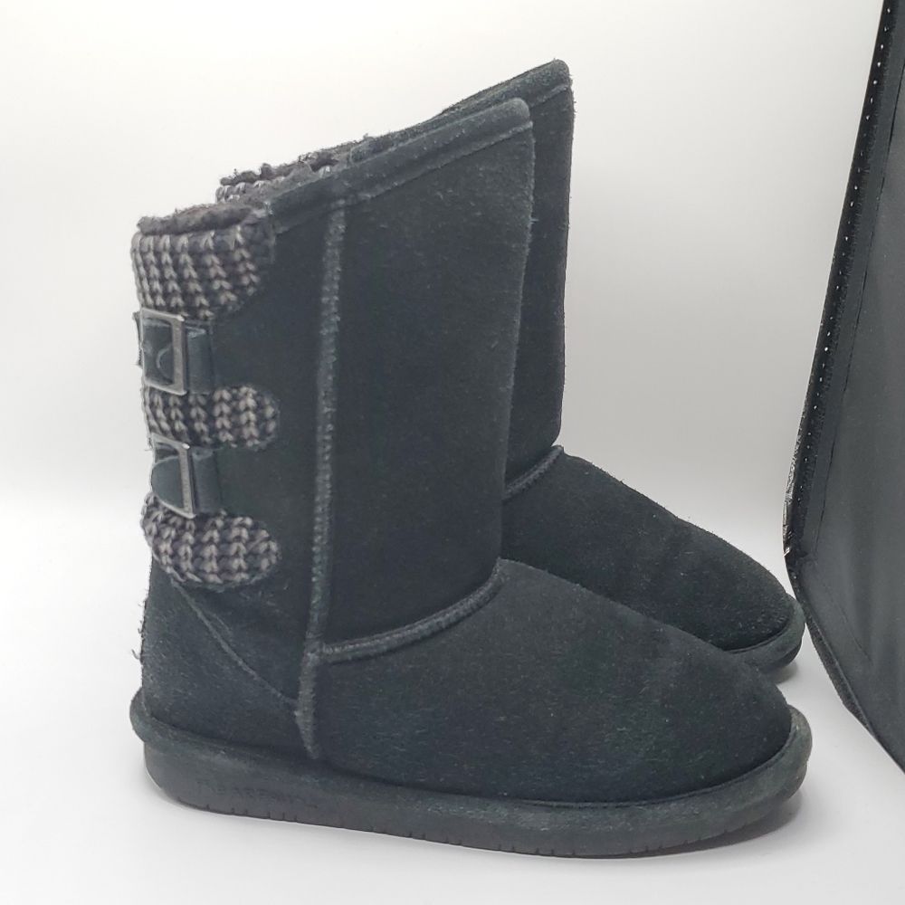 Bearpaw Boshie suede wool mid calf pull on boots size 4